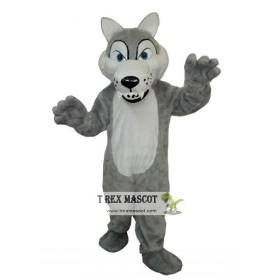 Grey Wolf Mascot Costume