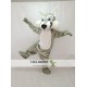 Fierce Adult Gray Wolf Mascot Costume