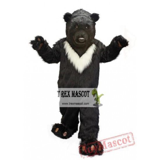 Plush Helmet Bear Mascot Costume