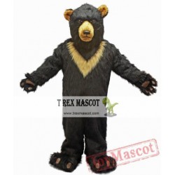 Plush Helmet Bear Mascot Costume