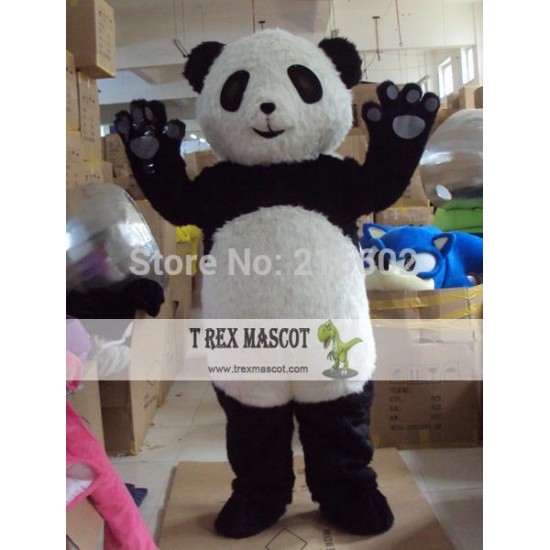 Black And White Panda Mascot Costume