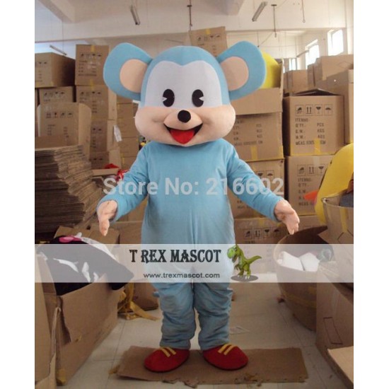 Blue Monkey Adult Mascot Costume