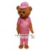 Pink Teddy Bear Mascot Costume