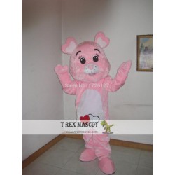 Pink Bear Mascot Costume