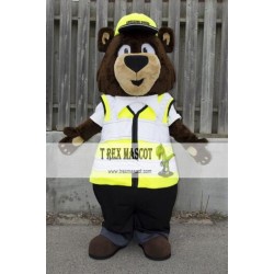 Traffic Police Bear Mascot Costume