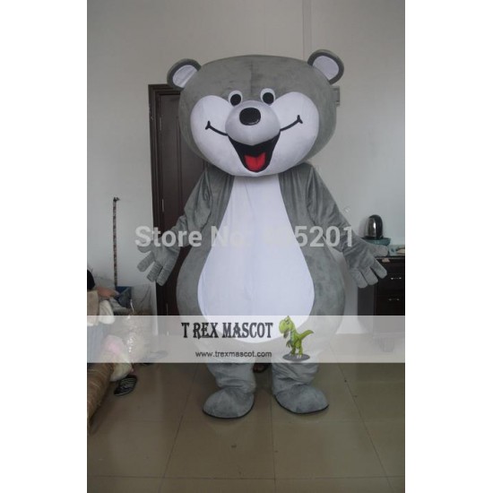 Grey Bear Mascot Costume