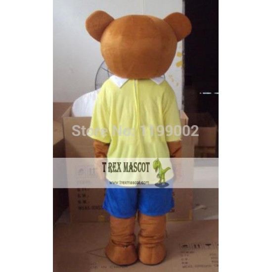 Yellow Teddy Bear Mascot Costume