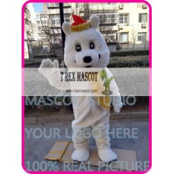 Plush White Polar Bear Mascot Costume