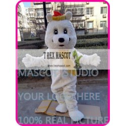 Plush White Polar Bear Mascot Costume