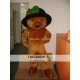 Long Hair Plush Brown Teddy Bear Mascot Costume