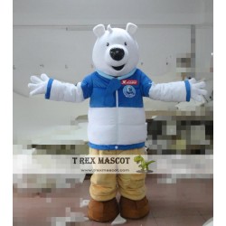 Adult Big White Bear Mascot Costume