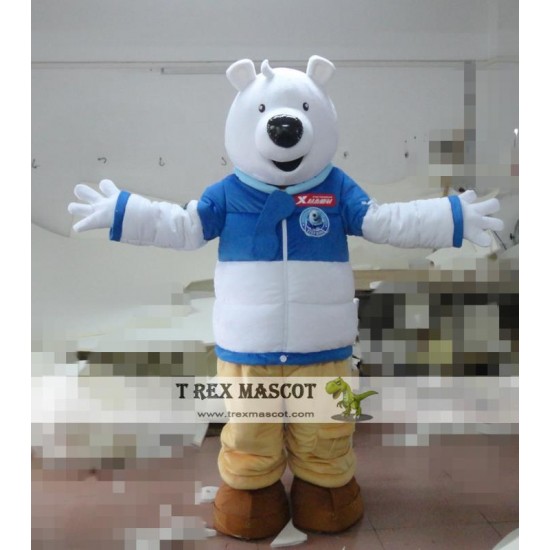 Adult Big White Bear Mascot Costume