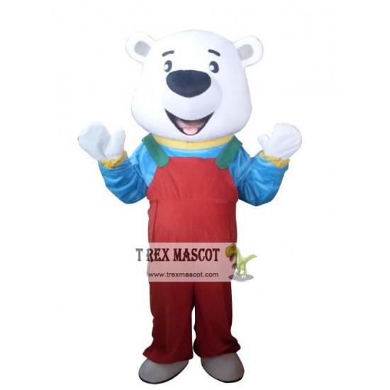 Professional Adult Bear Mascot Costume Red Pants