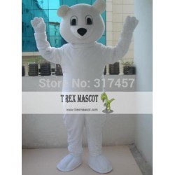 White Little Polar Bear Mascot Costume Adult