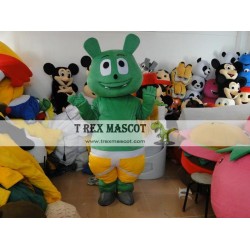 Adult Cartoon Character Green Bear Mascot Costume