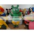 Adult Cartoon Character Green Bear Mascot Costume