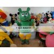 Adult Cartoon Character Green Bear Mascot Costume