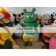 Adult Cartoon Character Green Bear Mascot Costume