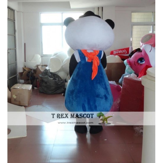 Blue Pnada Girl Mascot Costume