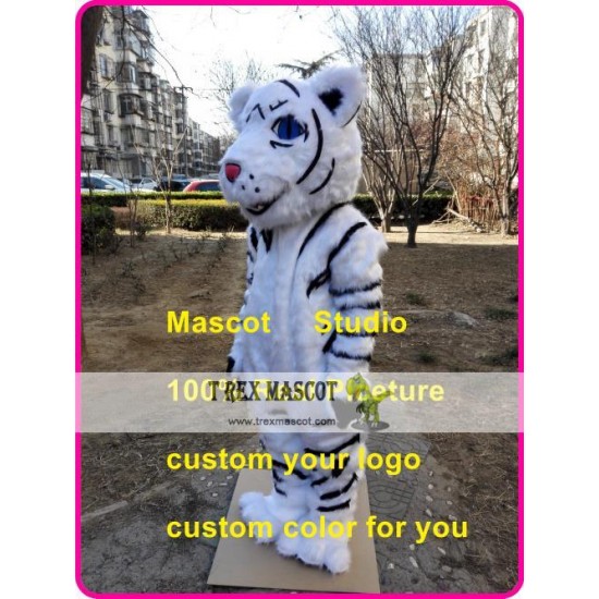 White Tiger Mascot Costume Plush Tiger