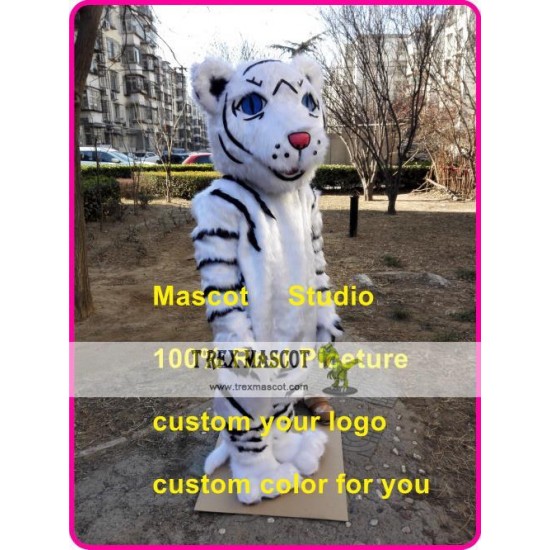 White Tiger Mascot Costume Plush Tiger