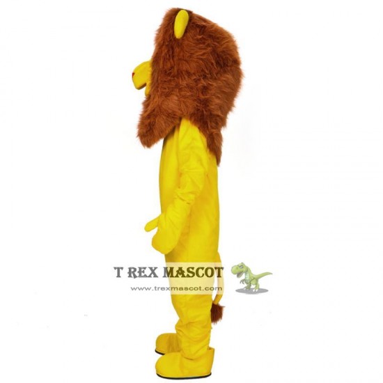 Yellow Lion Mascot Costume