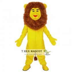 Yellow Lion Mascot Costume