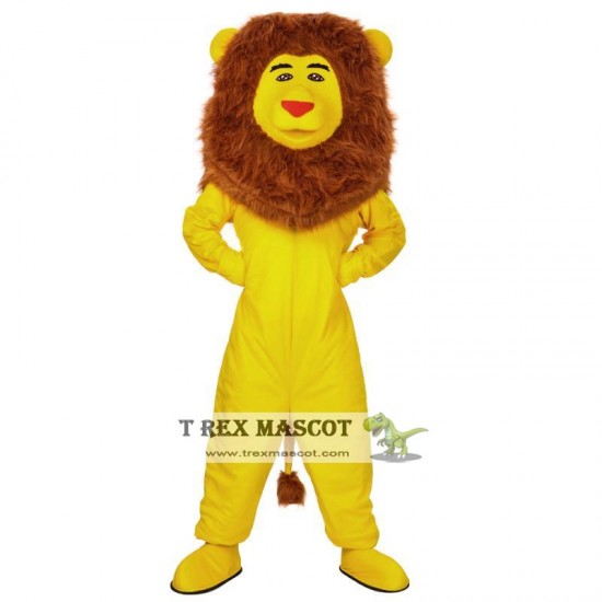 Yellow Lion Mascot Costume