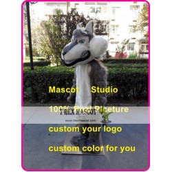 Grey Big Wolf Mascot Costume Plush Wolf