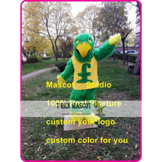 Green Falcon Mascot Costume Plush Green Hawk Eagle Mascot