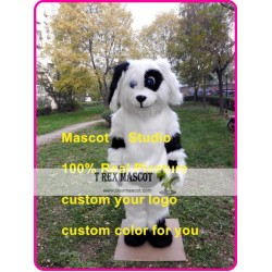 Black & White Spot Dog Mascot Costume