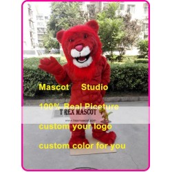 Red Lion Mascot Costume Plush Lion