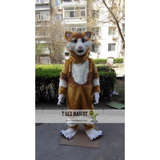 Plush Cat Mascot Costume