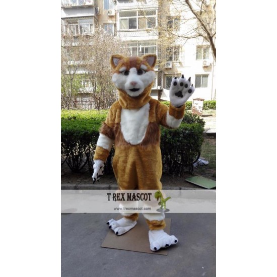 Plush Cat Mascot Costume