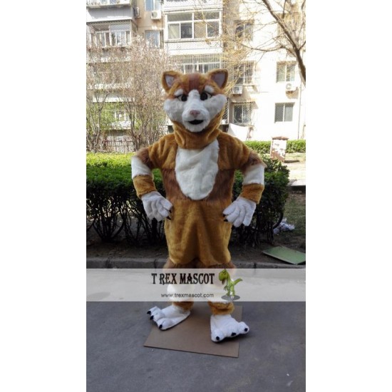 Plush Cat Mascot Costume