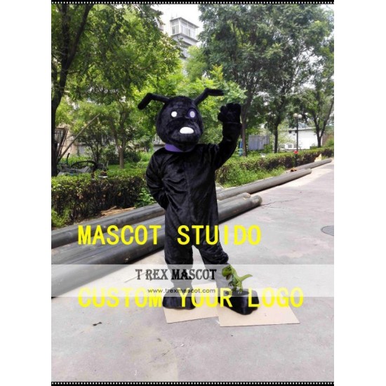 Black Dog Mascot Costume