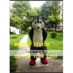 Grey Big Wolf Mascot Costume