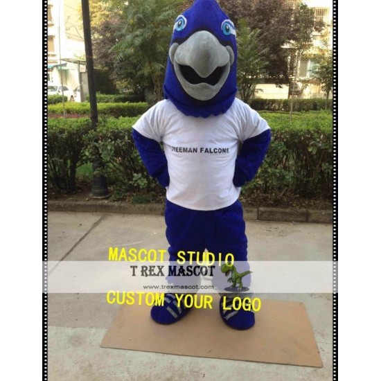 Blue Falcon Mascot Costume Eagle Hawk