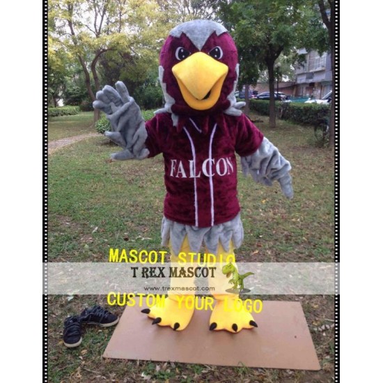 Red Falcon Mascot Costume Hawk Eagle Mascot