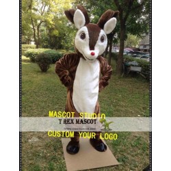 Deer Mascot Costume Red Nose