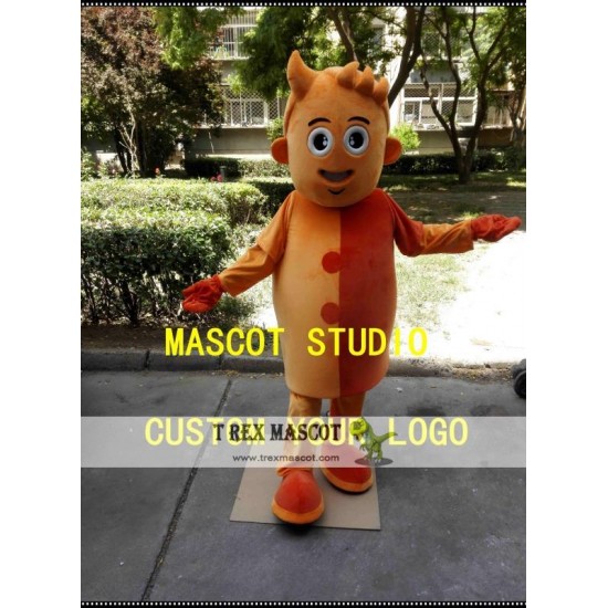 Orange Boy Monster Mascot Costume