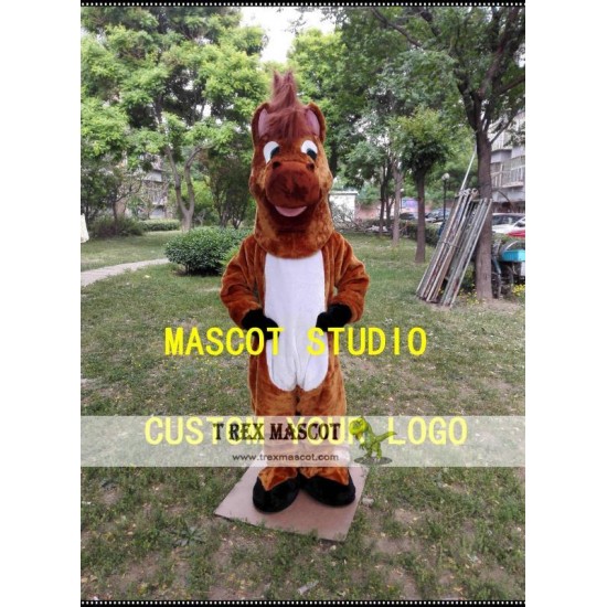 Brown Horse Mascot Costume