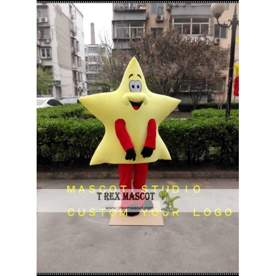 Yellow Star Superman Mascot Costume