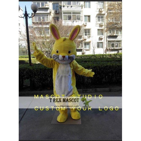 Yellow Rabbit Mascot Costume