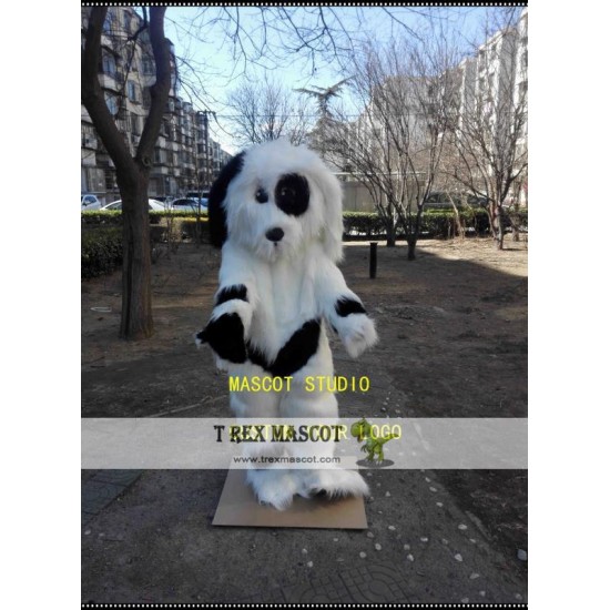 White Plush Dog Mascot Costume