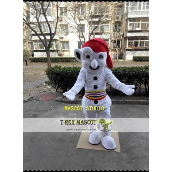 White Snowman Mascot Costume