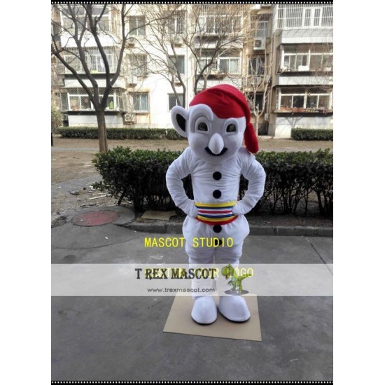 White Snowman Mascot Costume