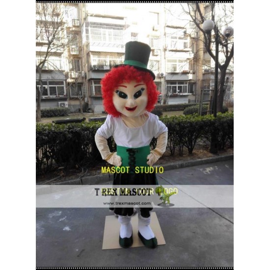 Red Hair Elf Mascot Costume Leprechaun