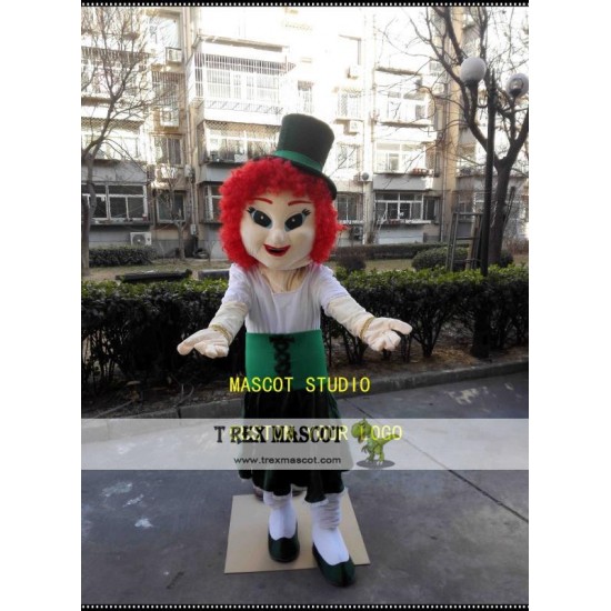 Red Hair Elf Mascot Costume Leprechaun