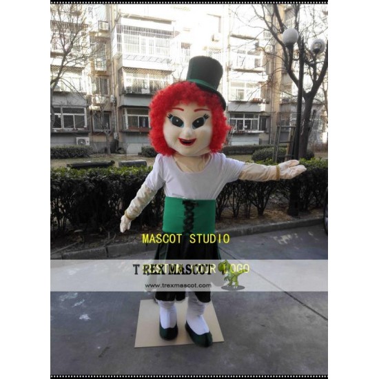 Red Hair Elf Mascot Costume Leprechaun